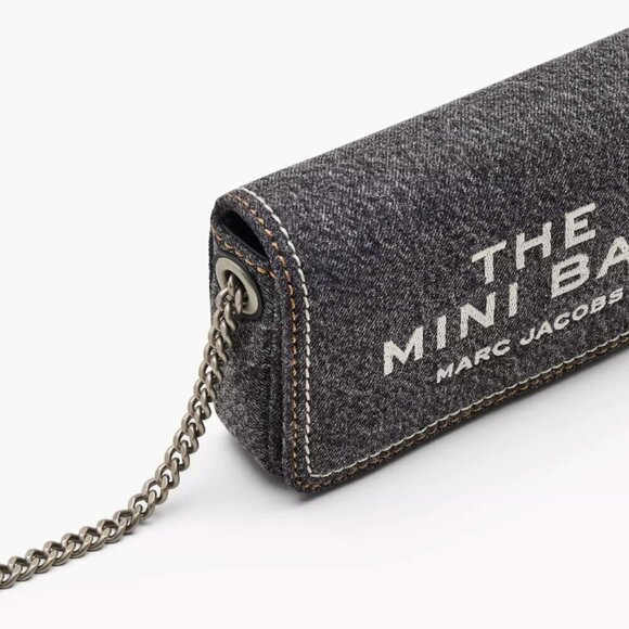 NWT! NEW! Marc Jacobs The Denim Chain Mini Bag -Black Wash - Picture 3 of 15